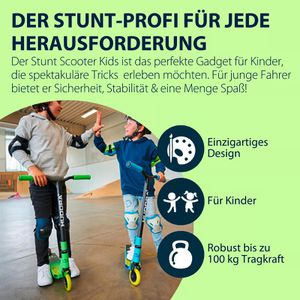 Produktbild für Scooter Hudora Stunt Scooter Kids, Stahlpfosten, grün