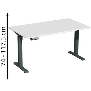 Produktbild für Schreibtisch Geramöbel Elevate Home, lichtgrau / anthrazit