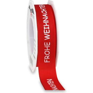 Geschenkband Präsent Frohe Weihnachten, rot