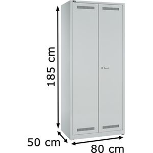 Produktbild für Mehrzweckschrank Bisley-Light GL08AZ245, abschließbar, grau