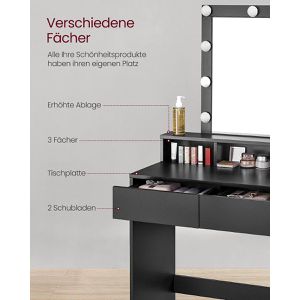 Produktbild für Schminktisch Vasagle RDT114T16, mit Beleuchtung