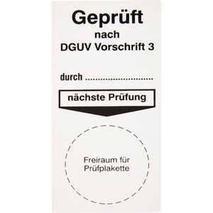 Grundplaketten Böttcher-AG GP9 DGUV Vo 3