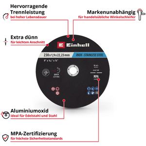 Produktbild für Trennscheibe Einhell 711524, Bohrungs-Ø 22,23 mm