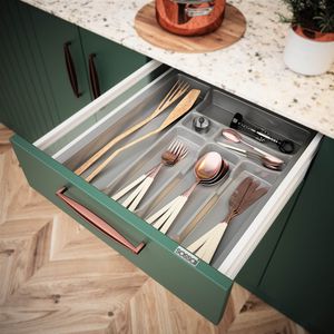 Produktbild für Besteckkasten Sossai Divio, anthrazit, aus Kunststoff