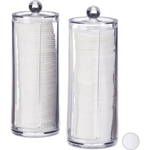 Wattepadspender Relaxdays 10026559, transparent