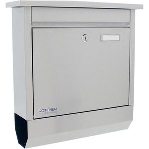 Produktbild für Briefkasten Rottner T06329, Lettero Inox, silber aus Edelstahl
