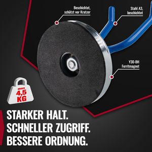 Produktbild für Werkstatt-Magnethalter Poppstar 1011248, bis 4,5 kg