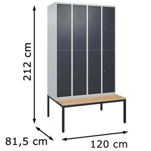 Produktbild für Spind CP-Möbel Classic PLUS, anthrazit