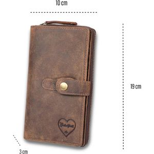 Produktbild für Portemonnaie Ratschkatl Soferl, braun, aus Echt Leder