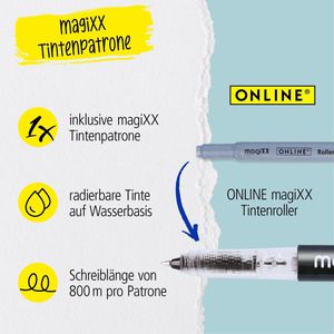 Produktbild für Tintenroller Online magiXX Black, 55000/3D