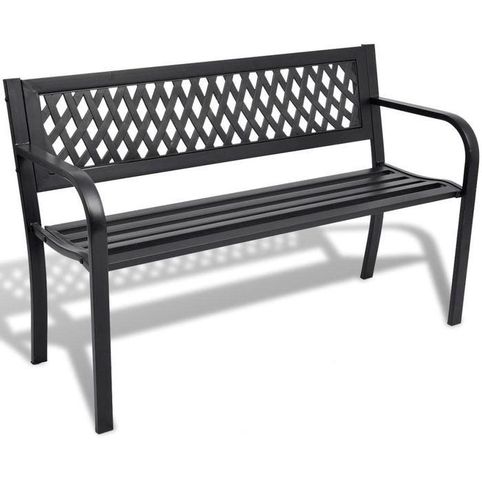 vidaXL Gartenbank 42169, 2-Sitzer, mit Rückenlehne, wetterfest, Stahl – Böttcher AG