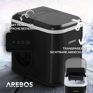 Produktbild für Eiswürfelmaschine Arebos Kunststoff, schwarz