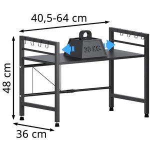 Produktbild für Küchenregal CLP Marana 324366, schwarz