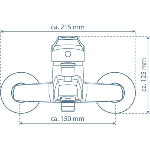Produktbild für Badewannenarmatur Schütte Tessa, 36530, aus Messing