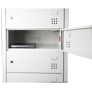 Produktbild für Schließfachschrank Lüllmann 526440, lichtgrau