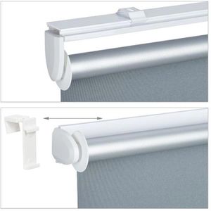 Produktbild für Rollo Relaxdays Klemmfix, verdunkelnd, grau