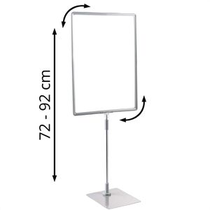 Infoständer Böttcher-AG aus Aluminium, grau, A3