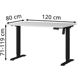 Produktbild für Schreibtisch Germania Profi 3.0, 8022-581, lichtgrau / schwarz