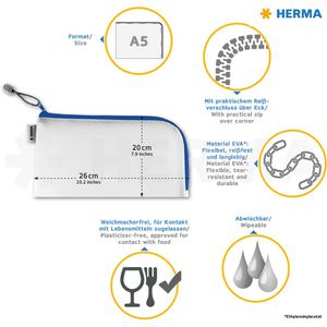 Produktbild für Reißverschlussbeutel Herma 20009, Universaltasche, A5