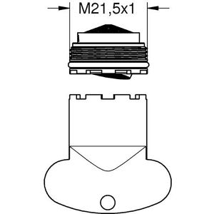 Produktbild für Strahlregler GROHE Mousseur M21,5 x 1, 48270000