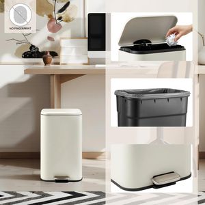 Produktbild für Mülleimer hJh-OFFICE CLEAN 1, beige