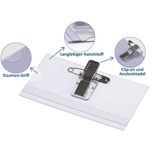 Produktbild für Namensschilder Europel 75 x 40 mm