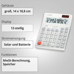 Produktbild für Taschenrechner Casio DE-12E-WE