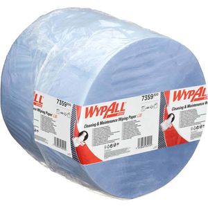 Produktbild für Putztuchrolle Wypall L30 7359, aus Zellstoff, blau