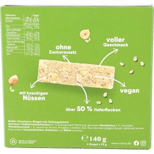 Produktbild für Müsliriegel Corny Haferkraft Zero Haselnuss, vegan