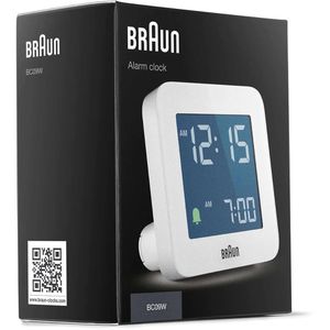 Produktbild für Wecker Braun BC09W DCF weiß, digital