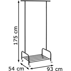 Produktbild für Garderobenständer Haku-Möbel Mario 1, schwarz
