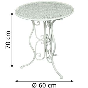 Produktbild für Bistrotisch Garden-Pleasure LASCAR, altweiß, wetterfest, rund