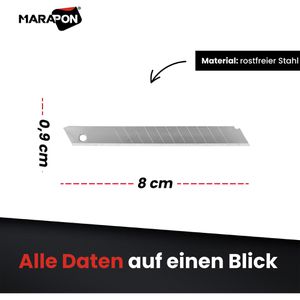 Produktbild für Cuttermesser-Klingen Marapon MCB-9MM, Abbrechklinge