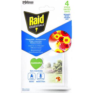 Fliegenfalle Raid Essentials Fenster, Blumenmotiv zum Ankleben