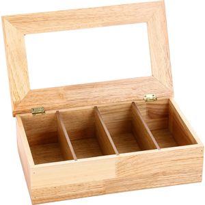 Produktbild für Teebox APS 11575, für Teebeutel, natur, aus Holz