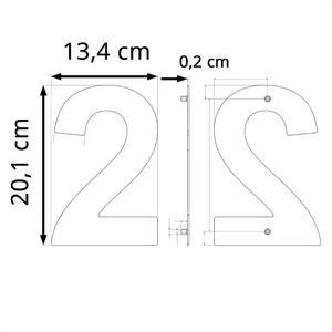 Produktbild für Hausnummer Metzler Arial, anthrazit aus Edelstahl