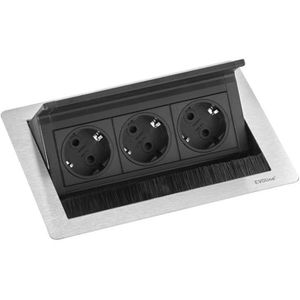 Einbausteckdose EVOline FlipTop, mit 3m Kabel