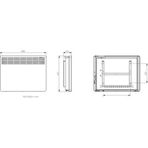 Produktbild für Konvektorheizung AEG Wandkonvektor WKL 755, 236532, weiß