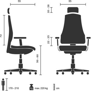 Produktbild für Bürostuhl hJh-OFFICE INSTRUCTOR T I PRO Titan XXL