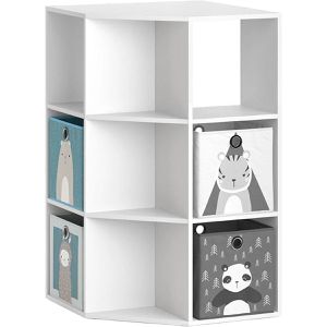 Bücherregal Vicco Luigi, weiß, mit 4 Faltboxen