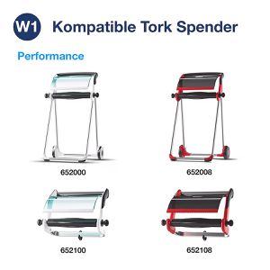 Produktbild für Putztuchrolle Tork 129237, W1, aus Zellstoff, weiß