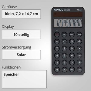 Produktbild für Taschenrechner Maul ECO MD 2, Recycling