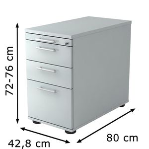 Produktbild für Standcontainer Hammerbacher H-Serie, lichtgrau