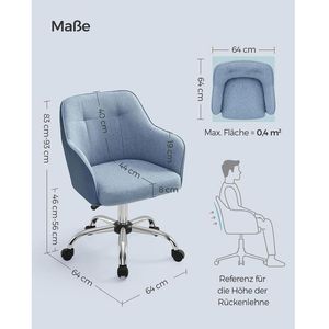 Produktbild für Bürostuhl Songmics OBG019Q01