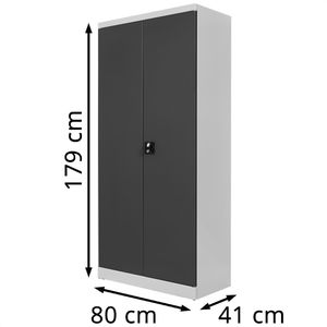 Produktbild für Werkzeugschrank ADB 41648, aus Metall, grau / anthrazit
