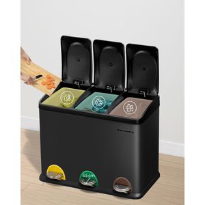 Produktbild für Mülleimer Songmics LTB45B, tintenschwarz