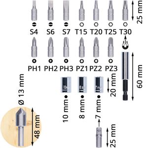 Produktbild für Bohrer-Bit-Set Bosch X-Line Classic, 2607010608