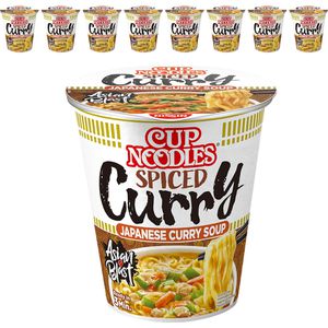 Nissin Fertiggericht Cup Noodles, Spiced Curry, je 67g, 8 Stück