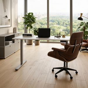 Produktbild für Schreibtisch Kerkmann Move small office, weiß / silber