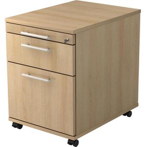 Rollcontainer Hammerbacher Solid AC20, Holz, eiche